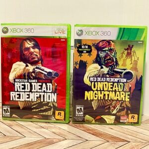 Red Dead Redemption 2010 First Print & Undead Nightmare Xbox 360 Sealed Rockstar
